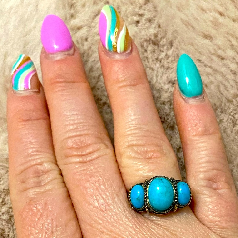 Vintage Turquoise & 925 Silver Ring